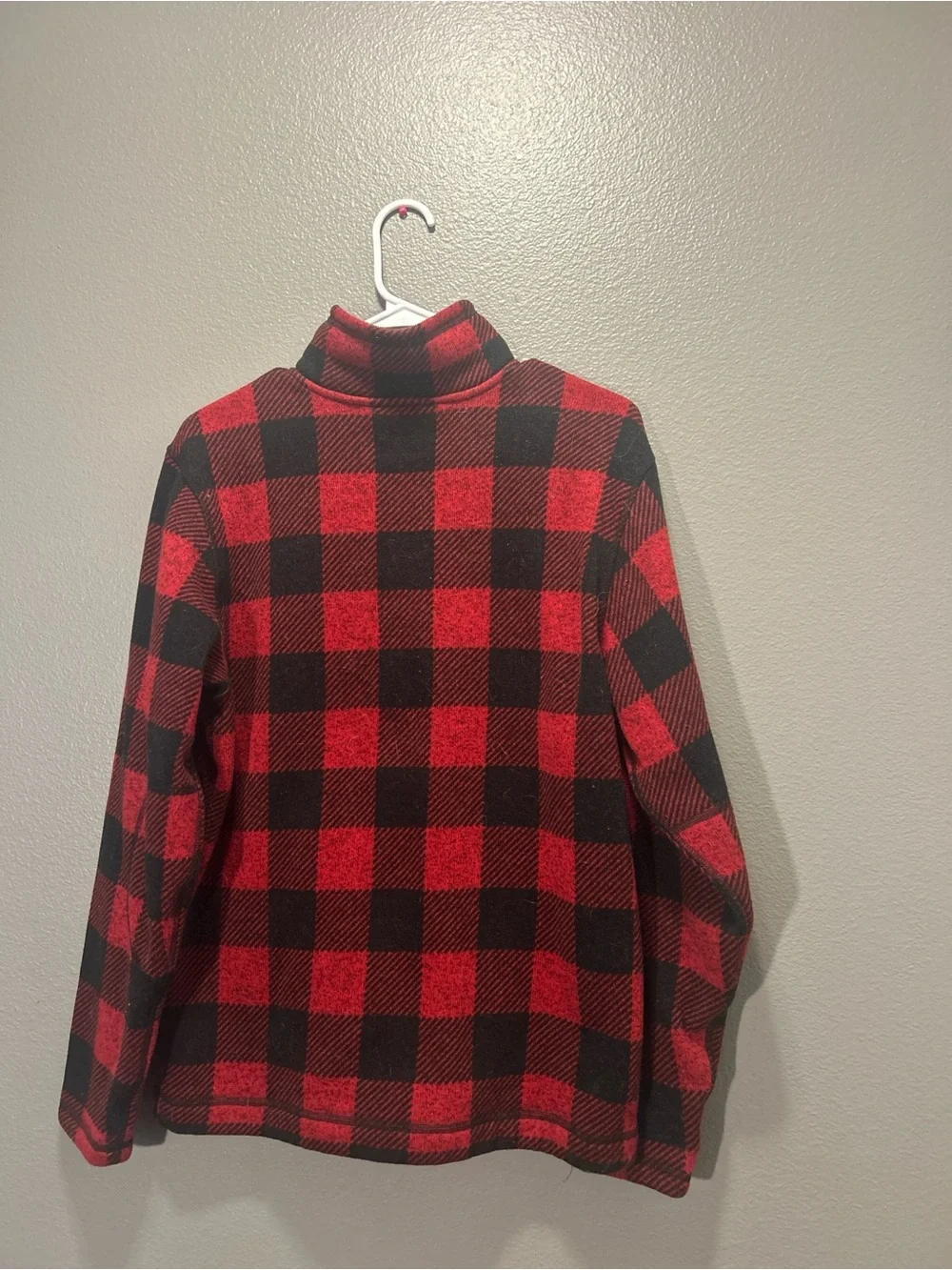 The North Face Novelty Gordon Lyons 1/4 Zip Fleece Pullover Plaid Mens Medium